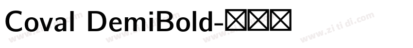 Coval DemiBold字体转换